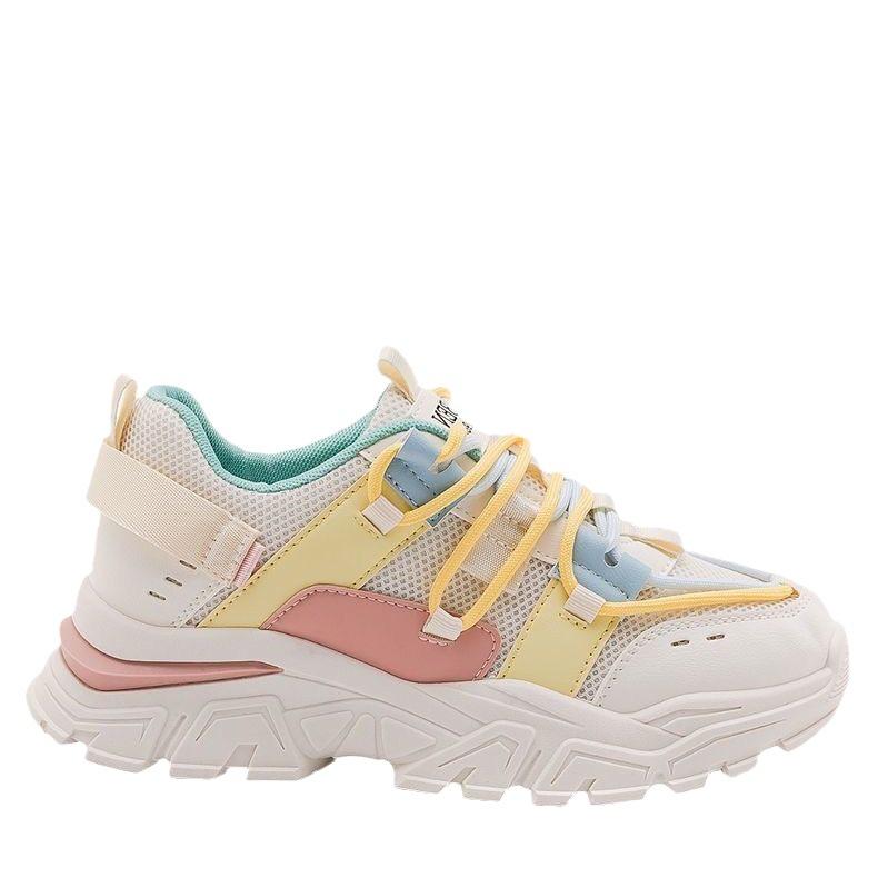 Women's Shoes New Fashion Heightening Mesh Comfortable Shoes Schoolgirl Dad Shoes