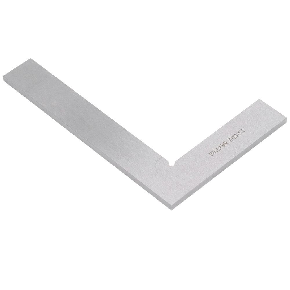 Carbon Steel Machinist Square High Accuracy 90 Degree Engineer Square Ruler 200x130mm Silver Woodworking Square Woodworking
