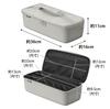 Yamazaki Jitsugyo Tool Bag with Dividers, Light Gray, Body Approximately W36 x D16 x H11 cm (excluding handle) Tower Tool Box Tool Box Storage Case