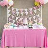 6 Pack Disposable Plastic Tablecloths for Parties, Weddings, Birthdays, Christmas, Anniversaries| Durable Machine-Made Buffet Table Coverings