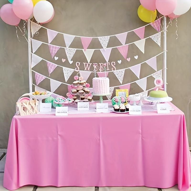 6 Pack Disposable Plastic Tablecloths for Parties, Weddings, Birthdays, Christmas, Anniversaries| Durable Machine-Made Buffet Table Coverings