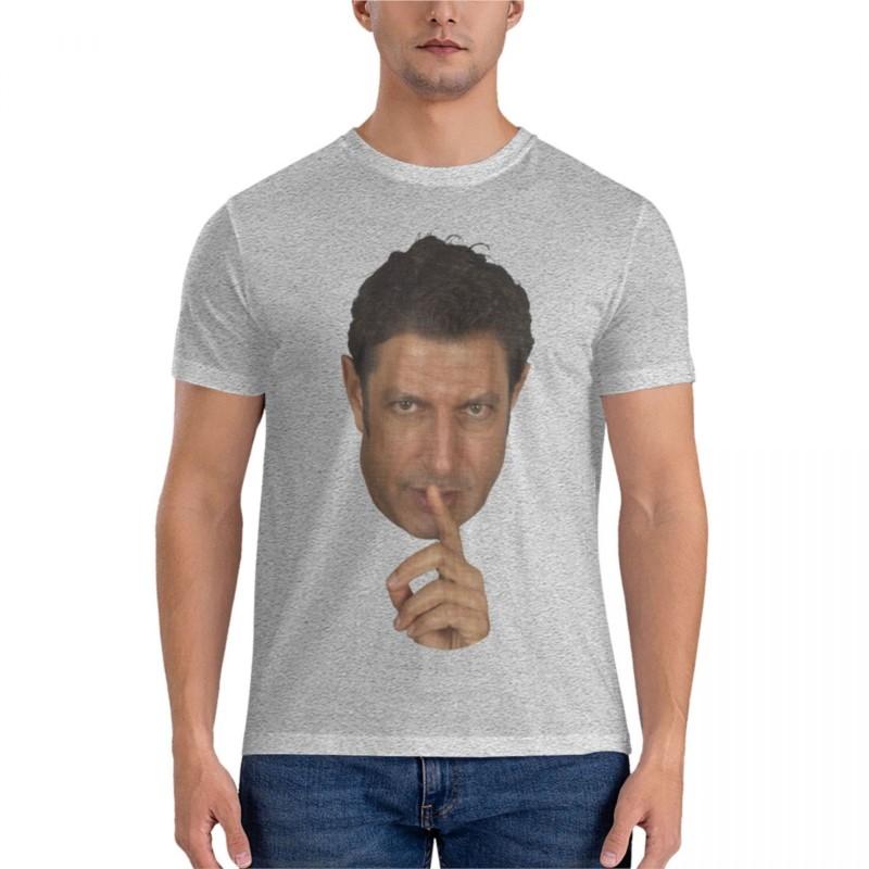 Jeff Goldblum Shush Face Fitted Tshirt Aesthetic Clothing Black T Shirts Unisexs Tall T Shirts Unisexs T Shirts