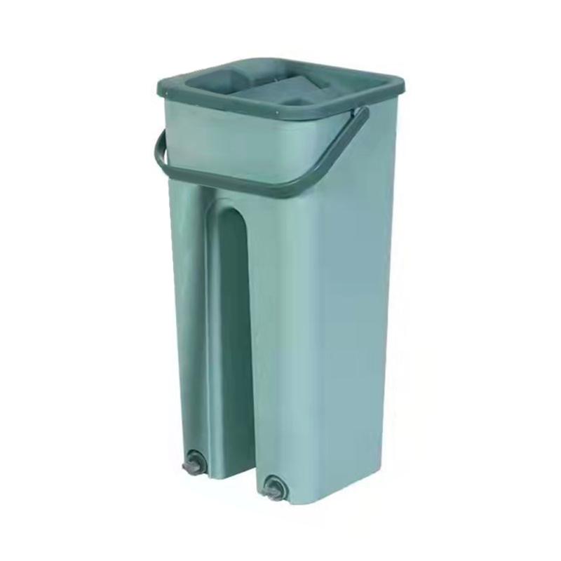 2. Generation Flachwischmopp-Set Freihändig Professioneller Mikrofaser-Mopp mit 360 Grad drehbarem Kopf für Trocken /