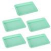 5Pcs Storage Trays Vibrant Color Easy To Clean Stackable Multipurpose Space-Saving Design Reusable Paint Trays