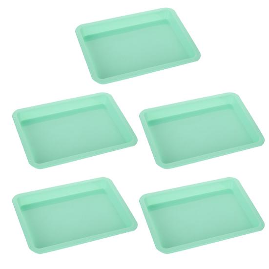 5Pcs Storage Trays Vibrant Color Easy To Clean Stackable Multipurpose Space-Saving Design Reusable Paint Trays