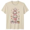Stacked Highland Cows Christmas Holidays Unisexs Unisexs Graphic Tee Winter Festive