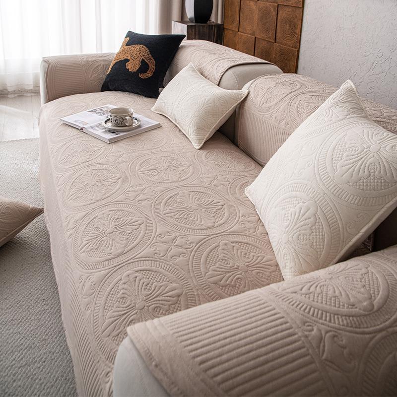 

Новая подушка для дивана особой формы, универсальная для четырех сезонов, нескользящая подушка для сиденья, трансграничная ткань-чехол для дивана в гостиную из стираного хлопка 70*70cm