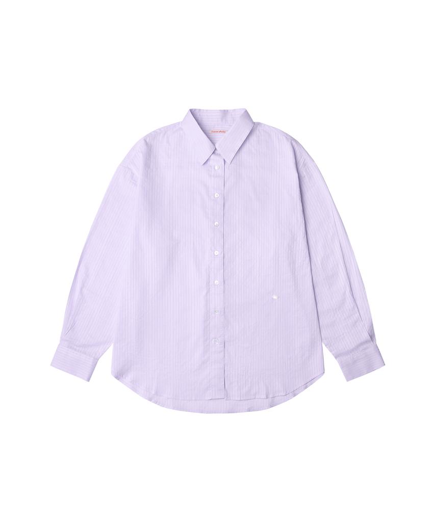 Banwonateullie A3479 See-Through Stripe Shirt_Purple