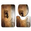 3D Elephant Bathroom Toilet Three-Piece Floor Mat Door Mat Bathroom Carpet