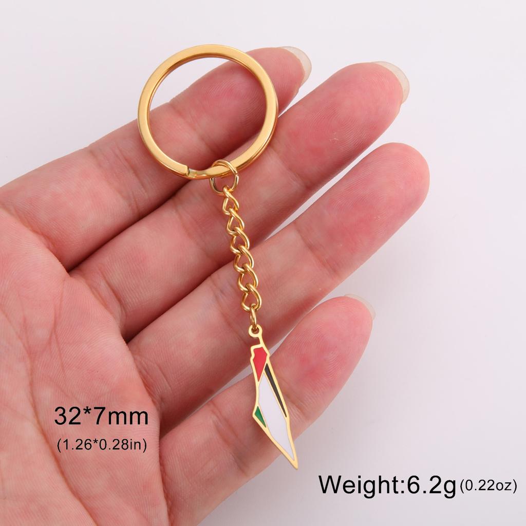 LIKGREAT Roestvrij Staal Palestina Kaart Hanger Ketting Goudkleur Sieraden Dames Choker Druipolie Geografie Nekketting Groothandel