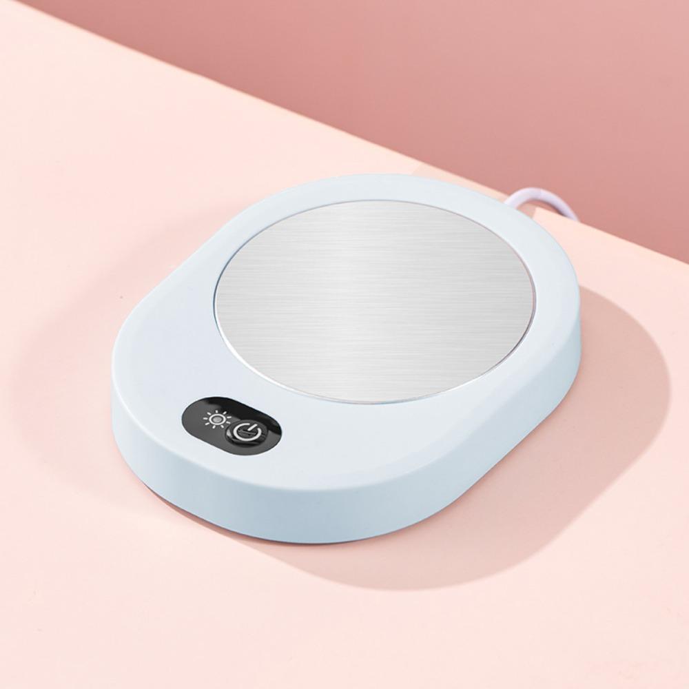 Energy Saving Thermostatic Coaster Oval Shaped Electric Heating Cup Pad Safe Cup Warmer  Dormitory
