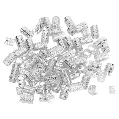 200Pcs Haar Dreadlocks Perlen Flexible Legierung Exquisite Modische Haar Dekorationen Ringe für