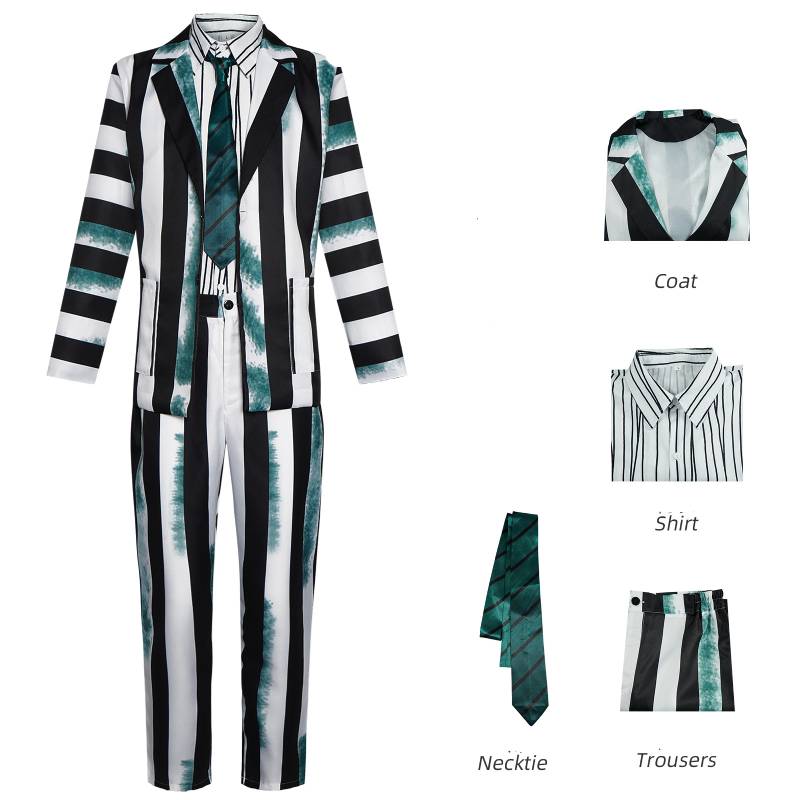 

Костюм для выступлений Жук-сок, персонаж фильма, черно-бело-зеленый, косплей L