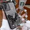 3D Butterfly Phone Holder Bead Bracelet Glitter Plating Case for Samsung Galaxy S24 S23 S22 S21 S20 FE Ultra S10 Plus Cover