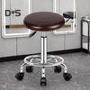 Rotary Stool Cover with Elastic Band Anti-slip Waterproof Faux Leather Oil-Proof Heat Insulation Solid Color Scratch-resistant Lifting Chair