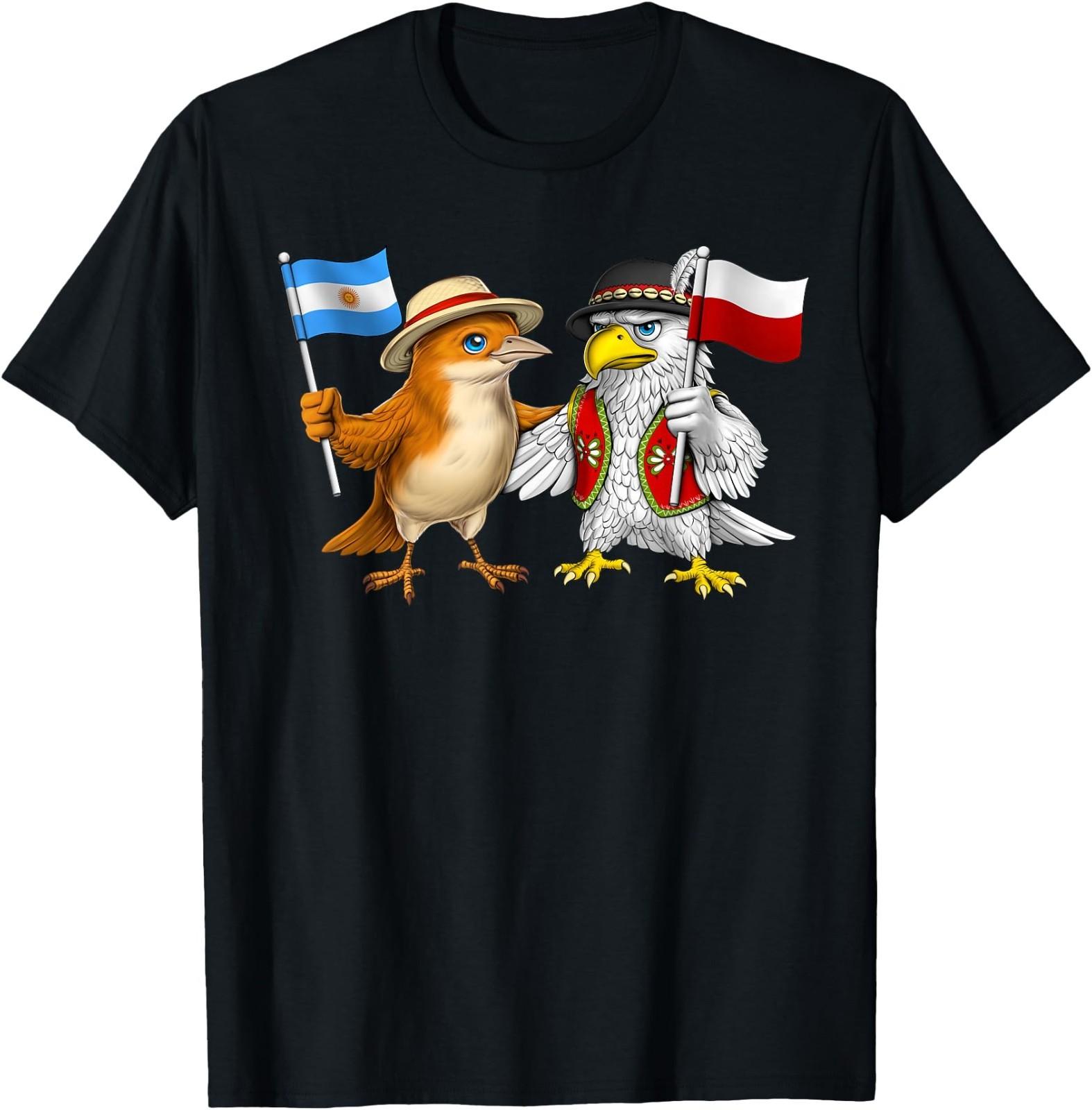 Argentina Poland Flag Argentine Roots Polish Heritage T-Shirt S