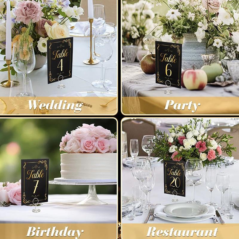 WTEMPO 31PCS Elegant Table Number Cards DIY Table Decoration Paper Seating Cards Digital Seating Cards Perfect for Home Decoration Party Wedding