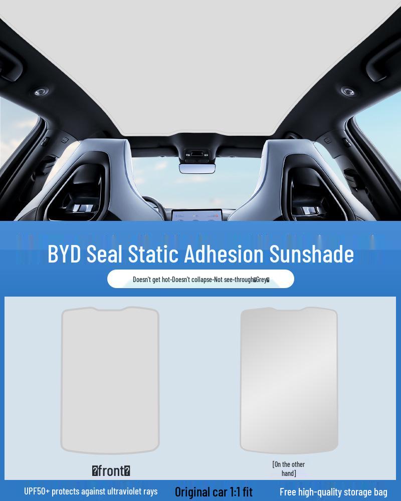 Electrostatic Sunshade Curtain for BYD Song, Seal, Qin, Han, Yuan, Tang, EVDM with Sunroof