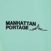 Manhattan Portage Back English Print Short Sleeve T-shirt M Mint Green Men's Used