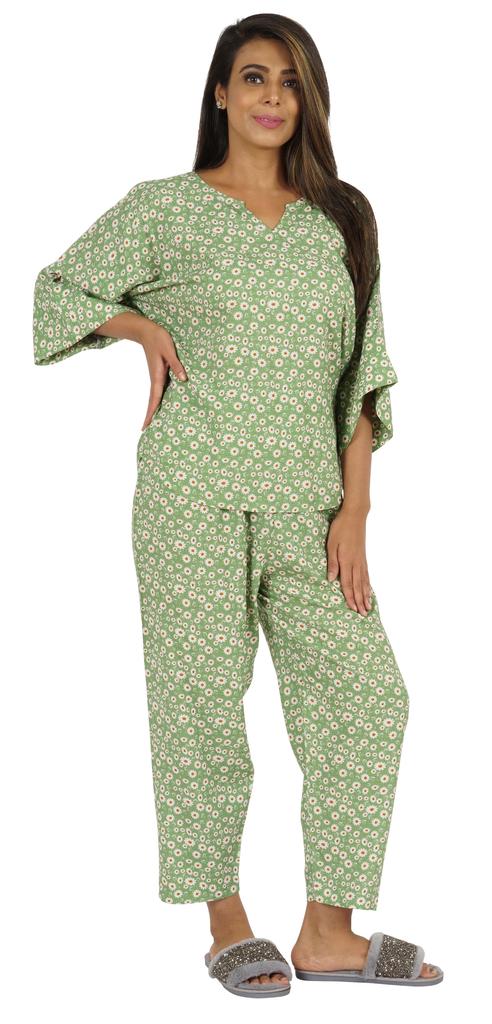 Phagun Women Loungewear 2Pcs Pajama Set Sleepwear Top & Pajama Asian