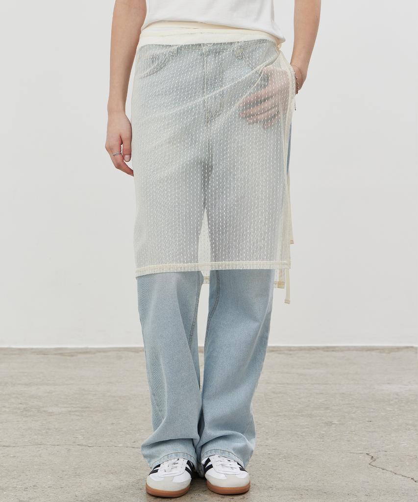 Itove Seoul See-Through Layered Wrap Skirt Cm