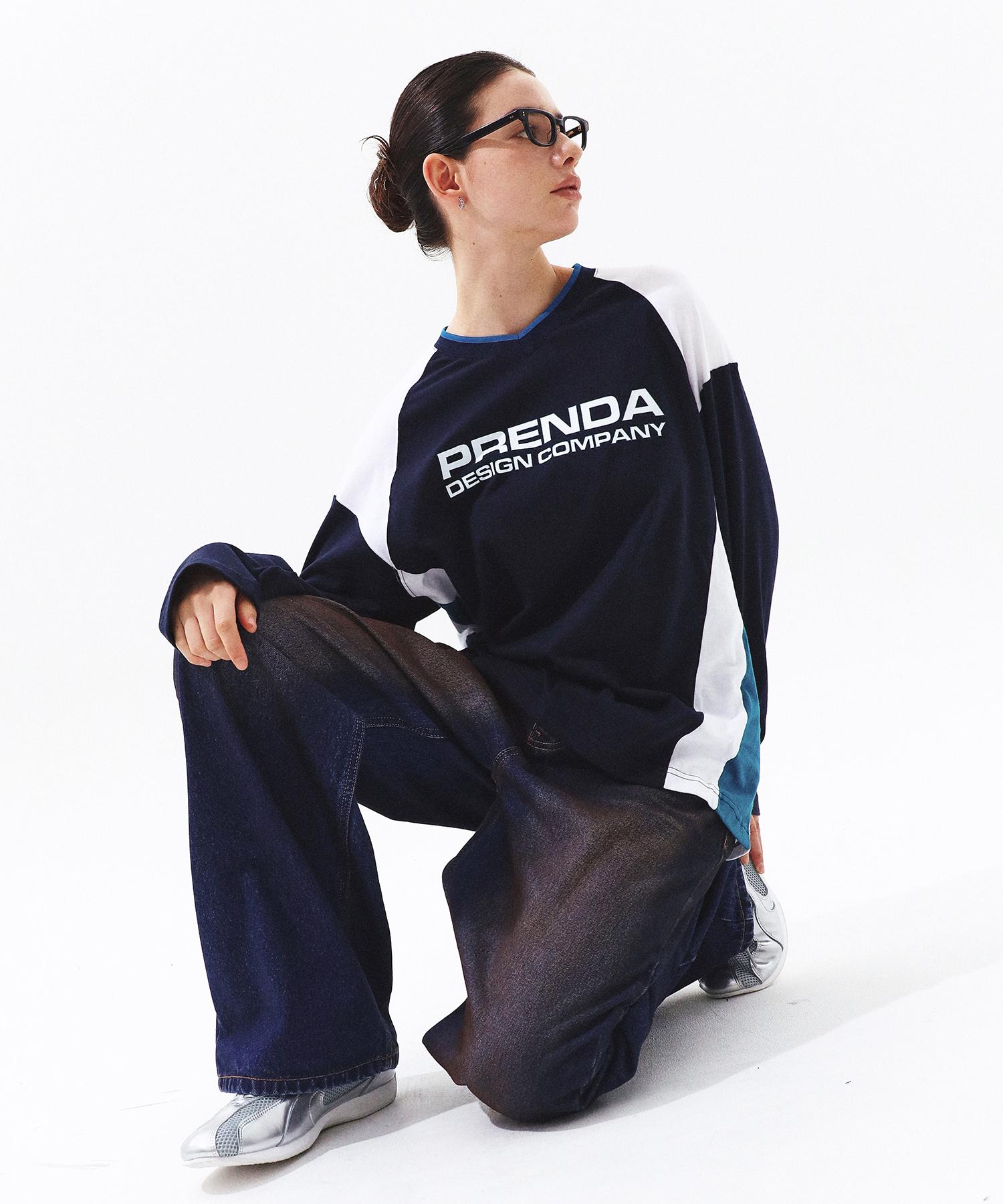 Prenda Pdc Logo Raglan V Neck Long Sleeve Navy Reference/Free