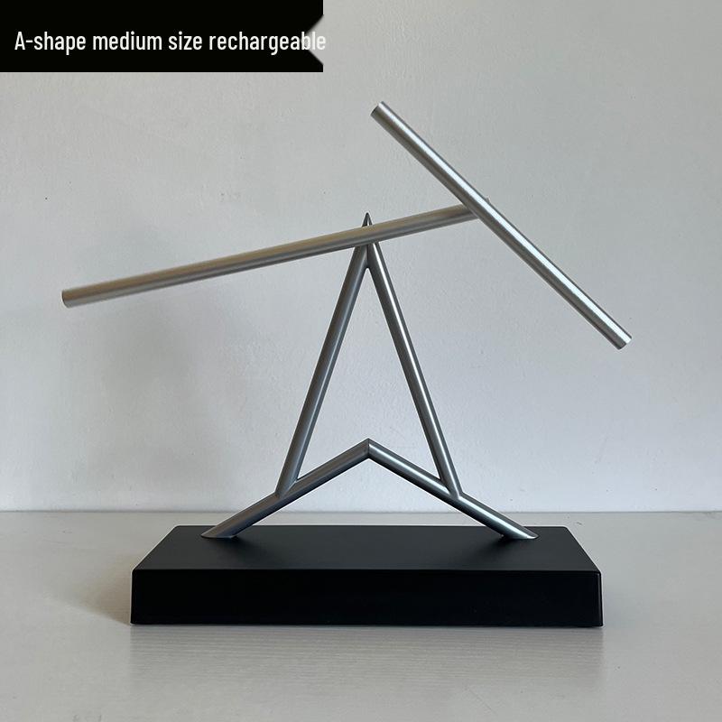 Newton's Cradle Rechargeable Iron Man Chaos Pendulum Perpetual Motion Machine Ornament for Creative Living Room Decor