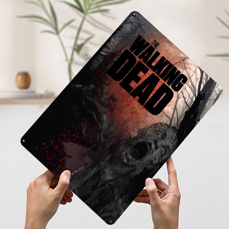 The Walking Dead Printed Poster Customized Wall Art Retro Vintage Metal Tin Signs for Modern Home Decoration Luxury Man Cave