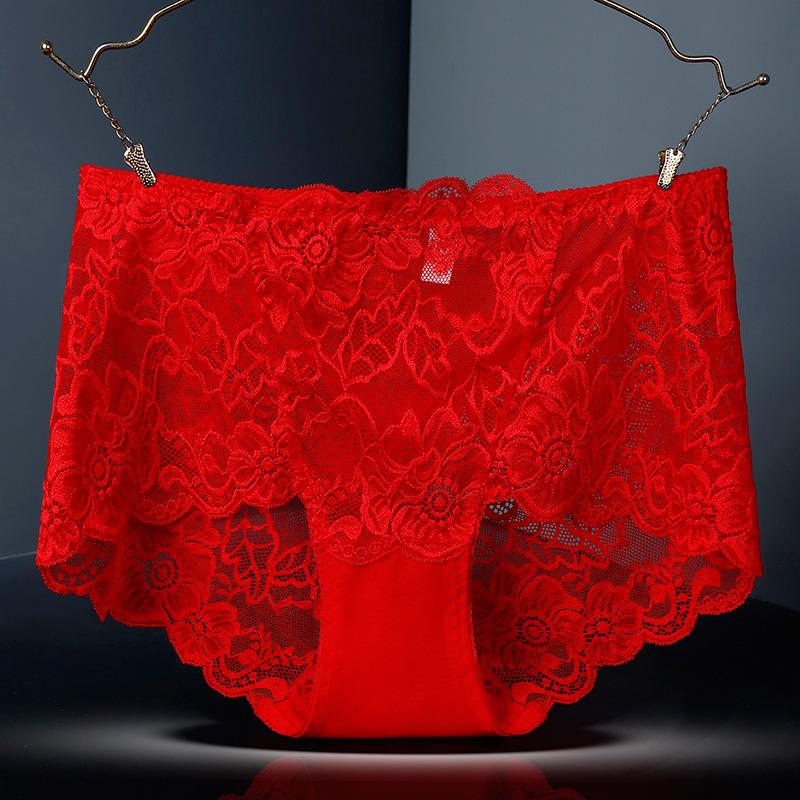 Plus Size High Waist Seamless Lace Tummy Control Underwear (90-300 lbs)