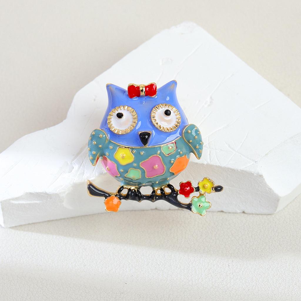 Creative Cute Owl Brooches for Women Funny Cartoon Animal Badge Pins Jewelry Clothes Accessories Gift
