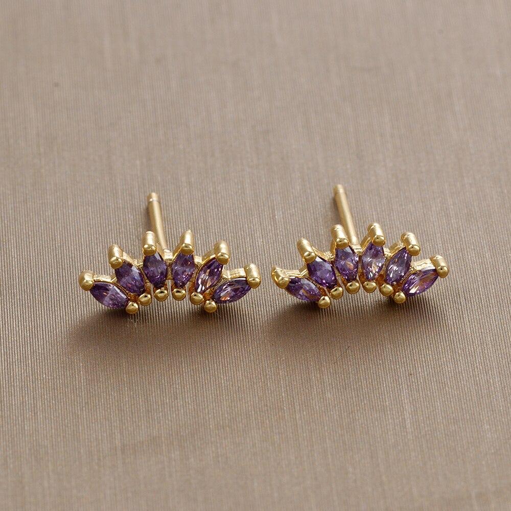 

Модные блестящие красочные кристаллы, маленькие серьги-гвоздики для женщин, роскошные мини-серьги-гвоздики из нержавеющей стали, свадебные украшения, подарок