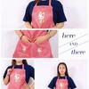 Cute Little Rabbit Print Apron With Waterproof Fabric And Front Pocket Perfect For Home Kitchen Cooking Baking