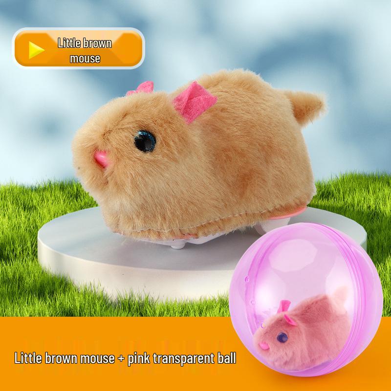 Electric Plush Hamster Spinner: Interactive Cat Teaser & Rolling Ball Toy for Fun Parent-Child Play