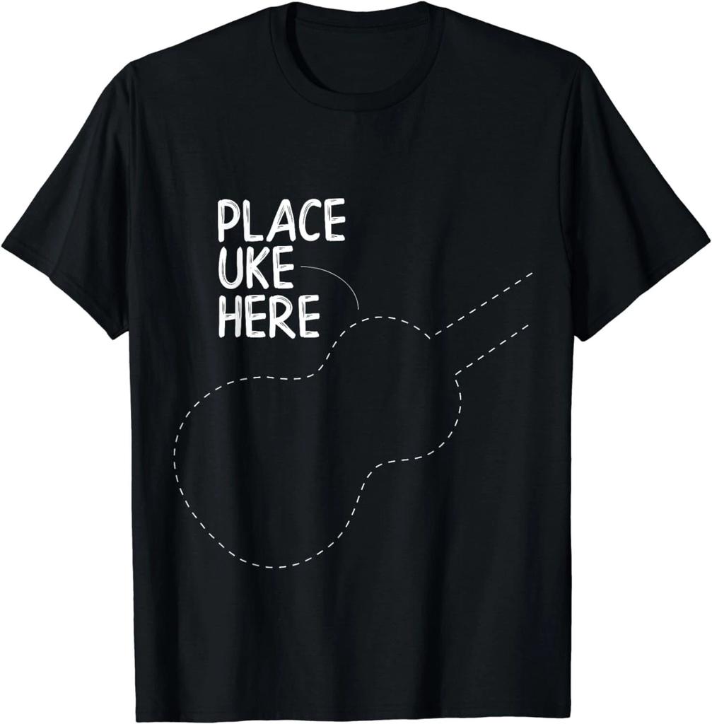 Place Uke Here - Funny Ukulele Accessories and Players Gift Unisex T-Shirt