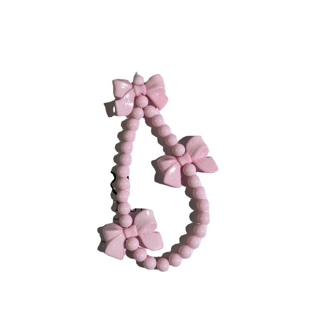 Y2k Bowknot Phone Lanyard Sweet Key Chain Pendant Portable Bowknot Phone Chain Gift