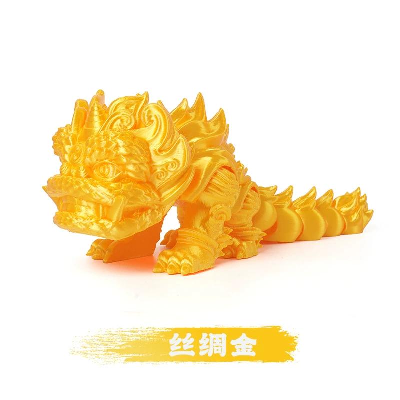 3d Figures Lion Miniature Funny Ornament Decoration Chinese Lion Dance Model Joint Movable Figurine Home Decor Craft
