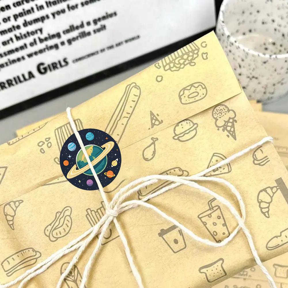 500 Space Galaxy Astronaut Stickers/Roll for DIY Kids' Rewards, Stationery, Tablet Decoration, Tape