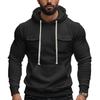 Men's American Style Heavyweight Plus Velvet Hooded Outdoor Workwear Sweatshirt - Multi-Pocket, Long Sleeve, Autumn/Winter Warmth