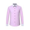 Weiß-Rosa-Blau-Langarmhemden für Herrenmode, reguläre Passform, koreanische Patchwork-Ärmelhemden, Anzüge, Business-Profi-Oberteile, Arbeitskleidung