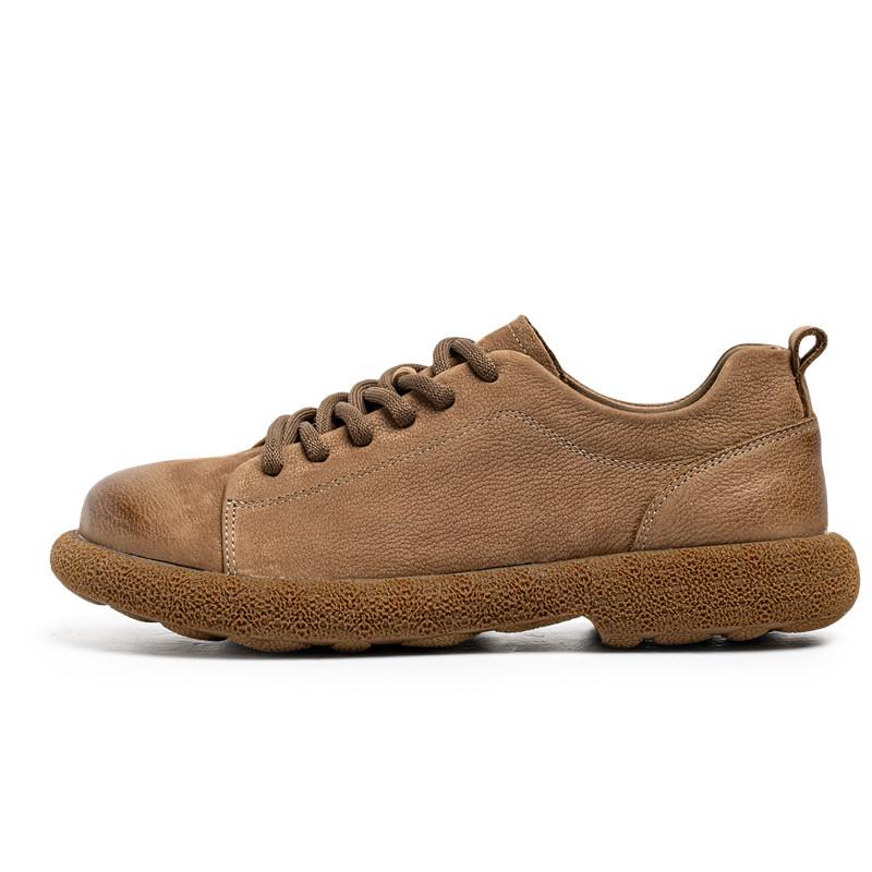 Fashion High Quality Men's Genuine Leather Shoes Classic Comfortable Flat Sneakers Male Walking Vulcanize Shoes New Skateboard Footwear