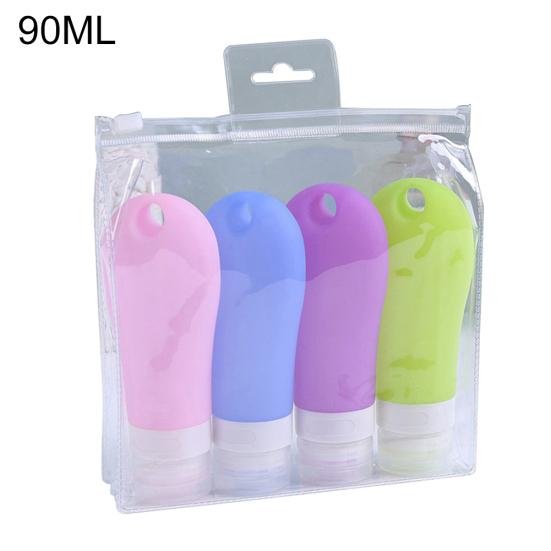 

4 шт., 38/60/90 мл, дорожный лосьон, шампунь, гель, косметика, пустая бутылка с подвесным отверстием 90ML