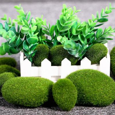 20Pcs 3 Size Artificial Moss Stone Rock Green Moss Covered Diy Home Garden Decor