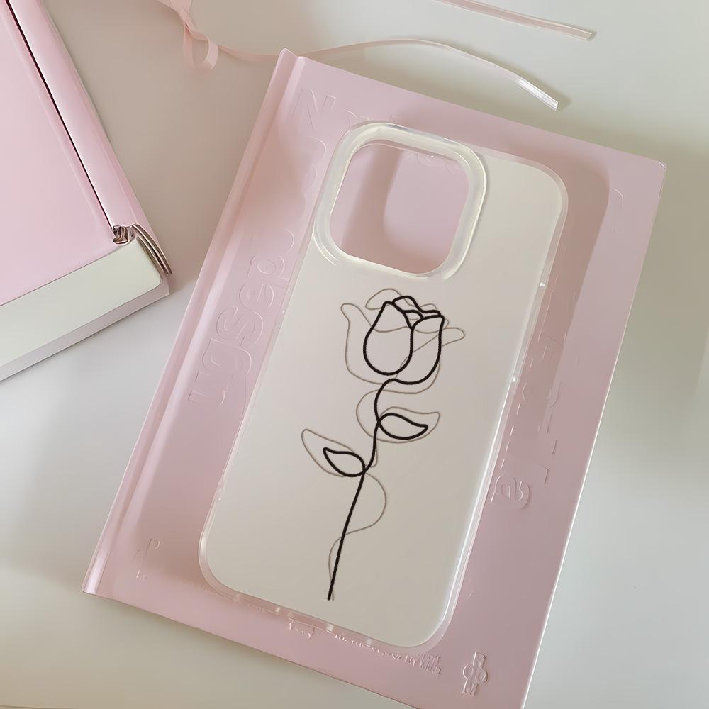 Painted Phone Case for iPhone 12 13 15 16 iPhone 16 12 13 14 15 Pro  14 15 16 Pro Max Coverage Shockproof Anti-Fingerprint Fresh Style Protective Case