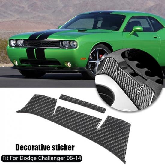 Carbon Fiber Interior Front Armrest Panel Covers Trim For Dodge Challenger 08-14
