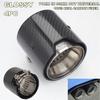 Car Carbon Fiber Exhaust End Tail Tips 71mm In