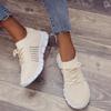 2021 Women's Lightweight Lace-up Mesh Sports Shoes  Size 43 - Large Size, Flat Bottom, Casual Style