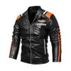 Men Fashion Leather Jacket Men Autumn Motorcycle Slim Fleece Jacket Coat Men Spring Outdoor Casual Motor Biker PU Leather Jacket