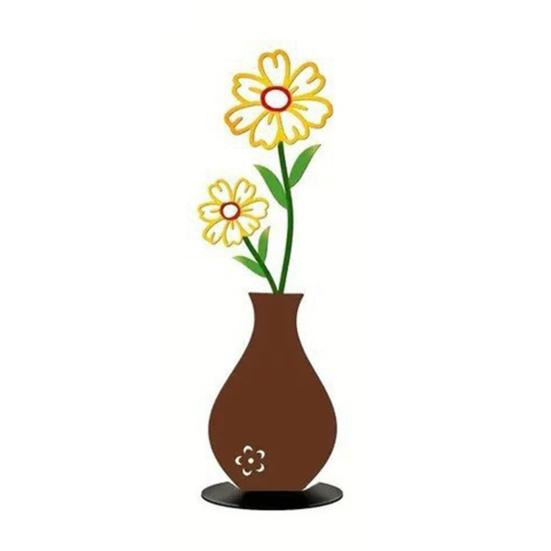Modern Farmhouse Accents Metal Vase Silhouette Tabletop Decor, Sculptures Desktop Ornaments, Living Room Table Decor Creative Shape Decorations