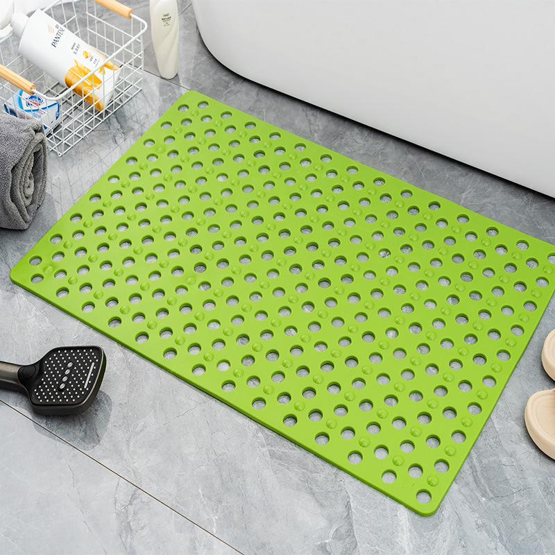 Bathroom Mat with Suction Cup Round Hole Design Non Slip Anti Fall Bathroom Mat Massage Ring Quick Drain Bathroom Toiletries