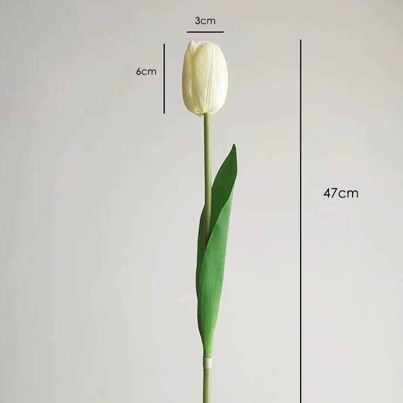 3pcs Realistic Artificial Tulips Flowers Real Touch Artificial Tulips Bouquet Spring Decoration Flowers DIY Wedding Bouquet